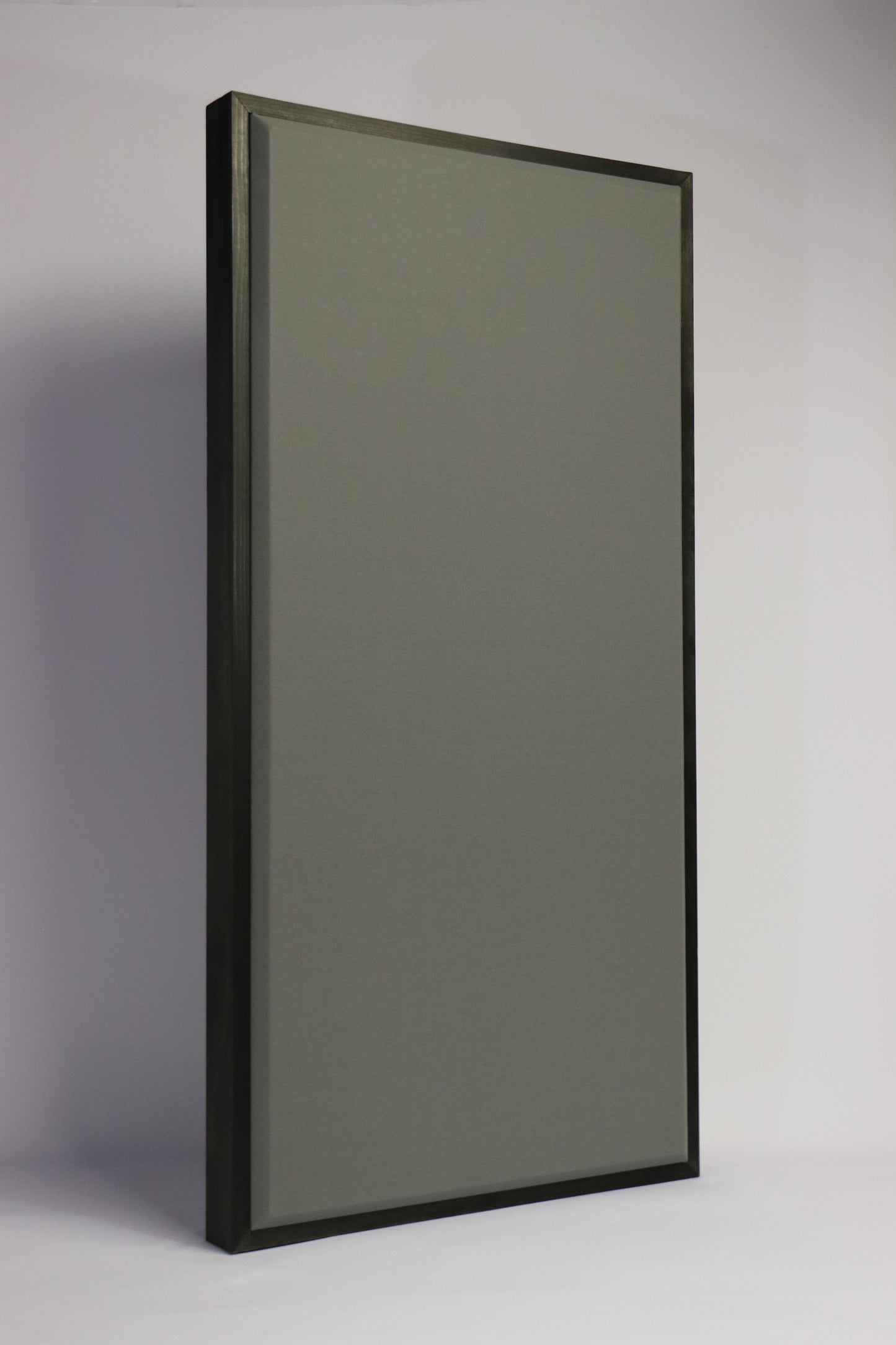 ACOUSTIC PANEL - STEEL GREY & BLACK WOOD FRAMED