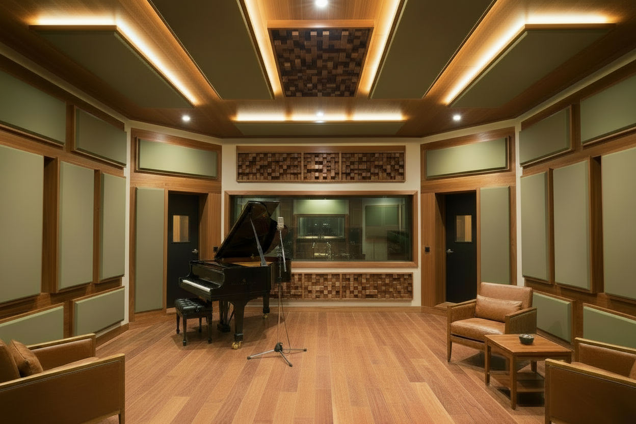 Recording studio live room.