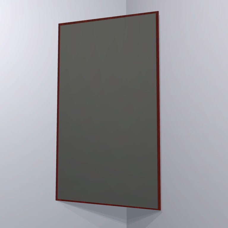 CORNER BASS TRAP - STEEL GREY & RED MAHOGANY FRAMED