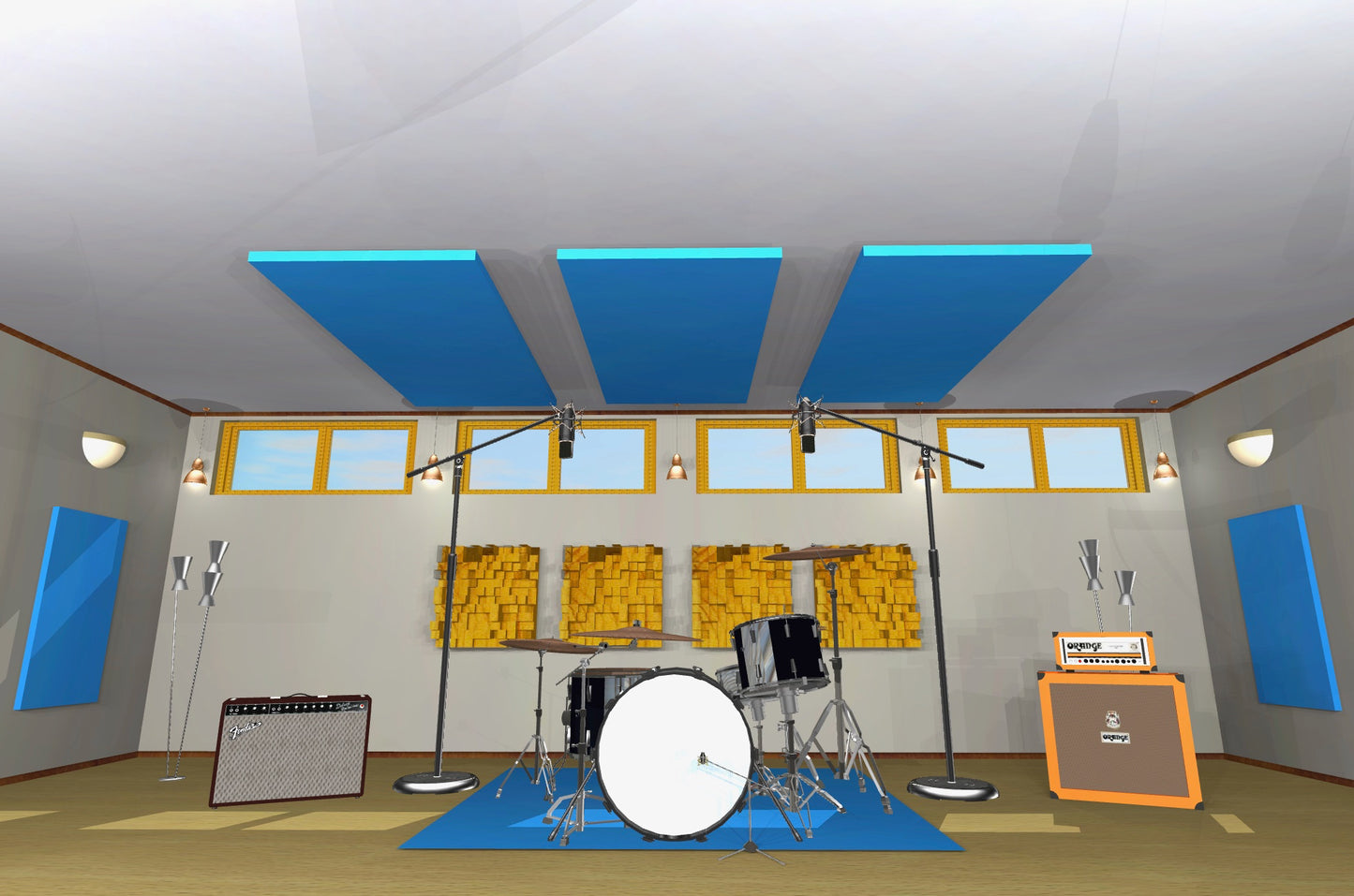 CEILING BAFFLE - Sky Blue