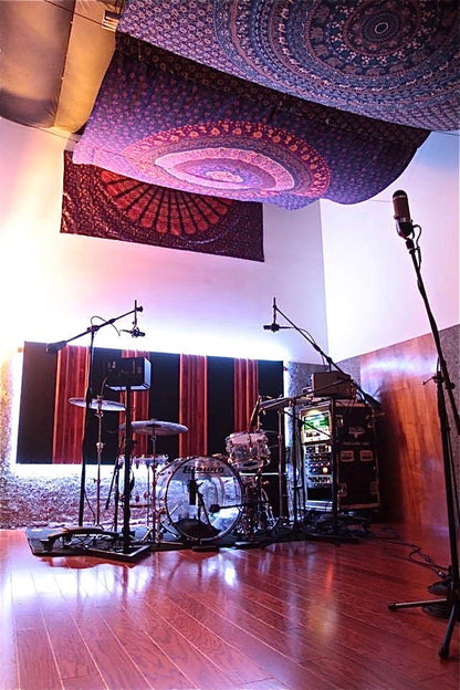 Column Slat Diffusers (Pair) | Premium Wood Sound Diffuser Set - Gunstock