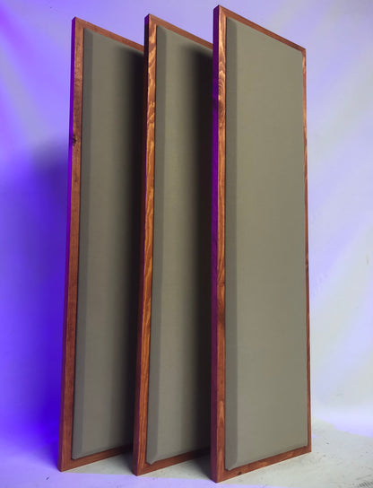 Acoustic Panels (Set of 3) Khaki w/ Gunstock Frames - 3ftx1ftx1.5in