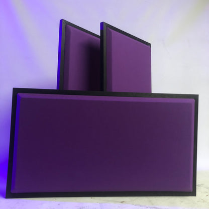 ACOUSTIC PANEL - GRAPE & BLACK WOOD FRAMED