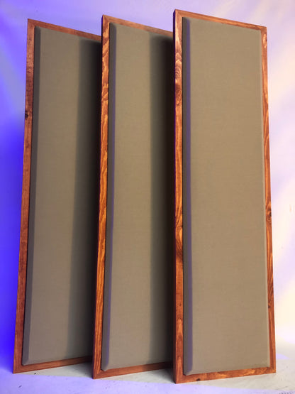 Acoustic Panels (Set of 3) Khaki w/ Gunstock Frames - 3ftx1ftx1.5in