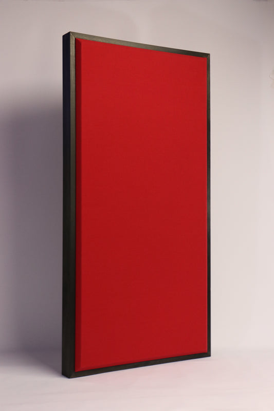 ACOUSTIC PANEL - COOL RED & BLACK WOOD FRAMED