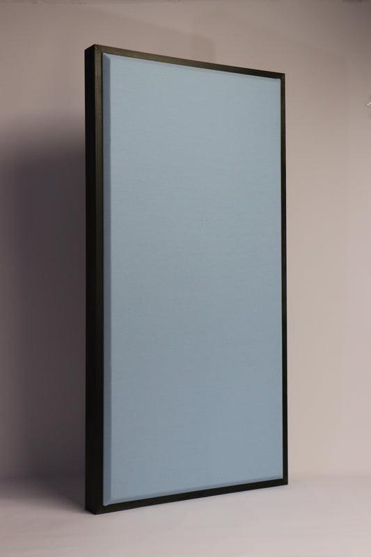 ACOUSTIC PANEL - SKY BLUE & BLACK WOOD FRAMED