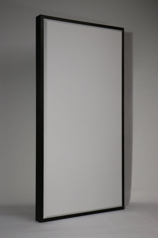ACOUSTIC PANEL - WHITE & BLACK WOOD FRAMED