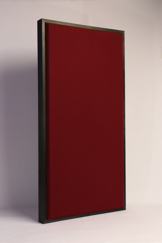 ACOUSTIC PANEL - WINE & BLACK WOOD FRAMED