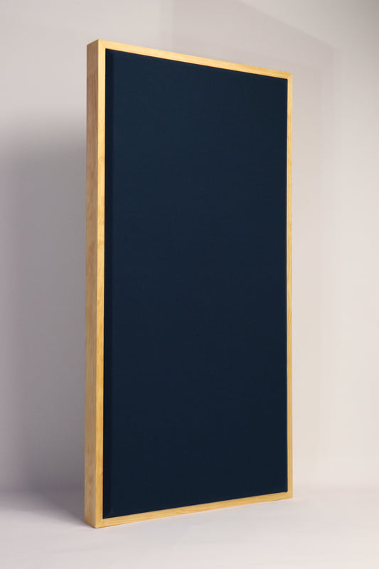 ACOUSTIC PANEL - NAVY BLUE & GOLDEN PECAN FRAMED