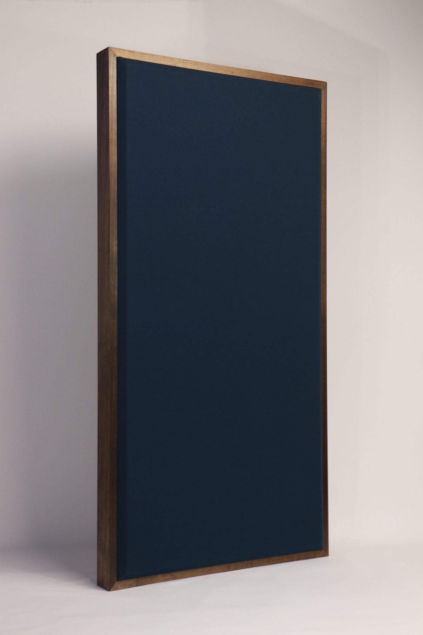 ACOUSTIC PANEL - NAVY BLUE & RED MAHOGANY FRAMED
