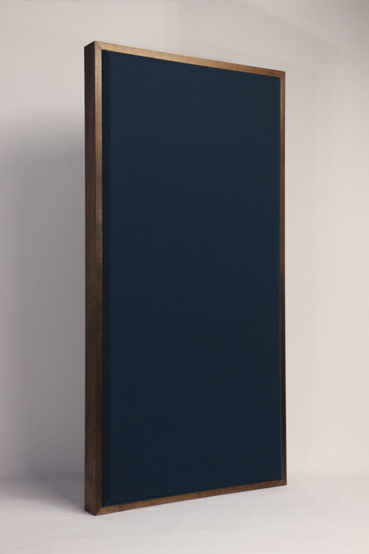 ACOUSTIC PANEL - NAVY BLUE & RED MAHOGANY FRAMED