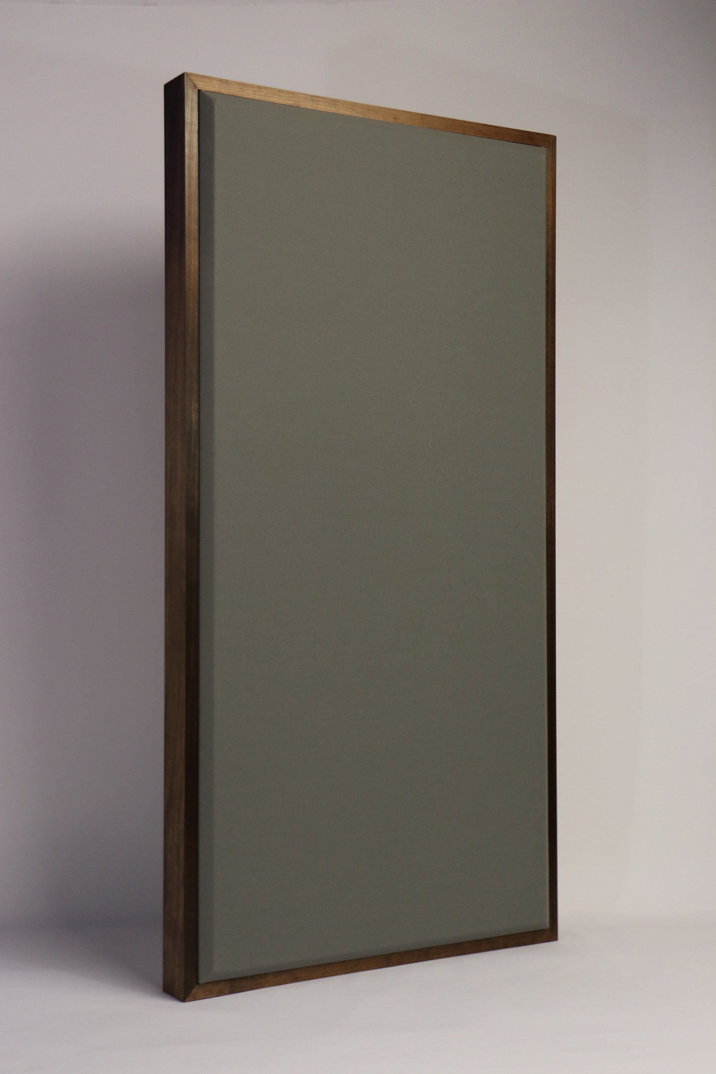 ACOUSTIC PANEL - STEEL GREY & RED MAHOGANY FRAMED
