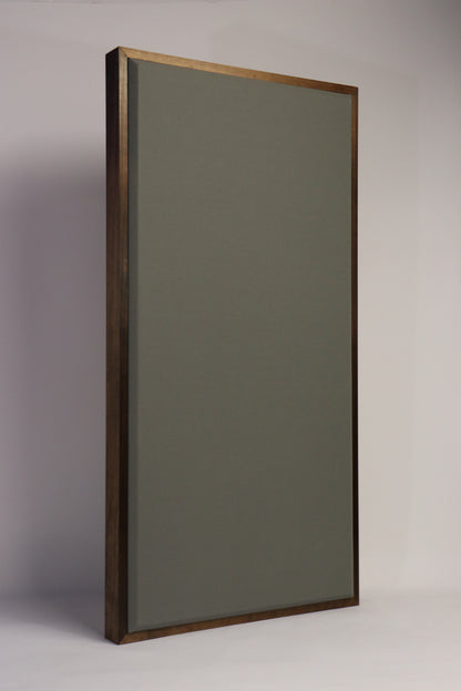 ACOUSTIC PANEL - STEEL GREY & RED MAHOGANY FRAMED