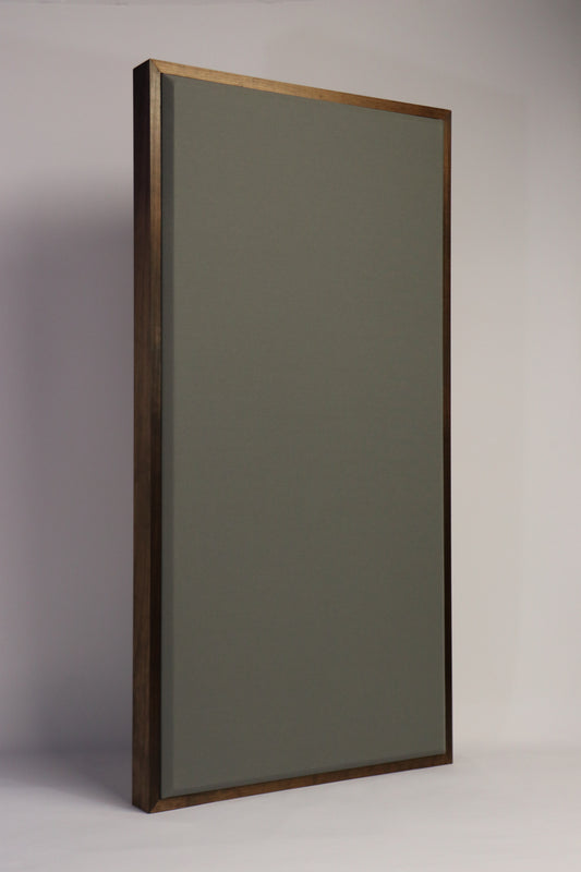 ACOUSTIC PANEL - STEEL GREY & RED MAHOGANY FRAMED
