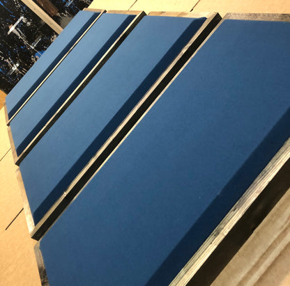 ACOUSTIC PANEL - NAVY BLUE & SPECIAL WALNUT FRAMED
