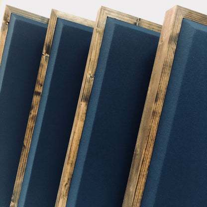 ACOUSTIC PANEL - NAVY BLUE & SPECIAL WALNUT FRAMED