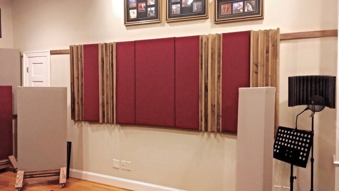 Column Slat Diffusers (Pair) | Premium Wood Sound Diffuser Set - Walnut