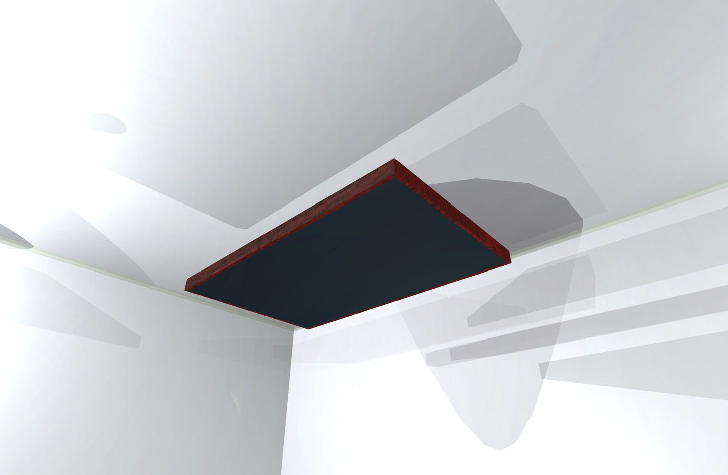 CEILING BAFFLE -  Black & Red Mahogany