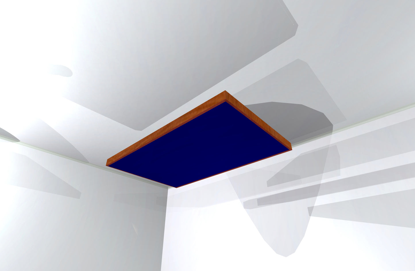 CEILING BAFFLE -  Navy Blue & Gunstock