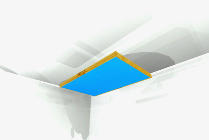 CEILING BAFFLE -  Sky Blue & Golden Pecan