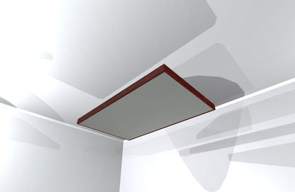 CEILING BAFFLE -  Steel Grey & Red Mahogany