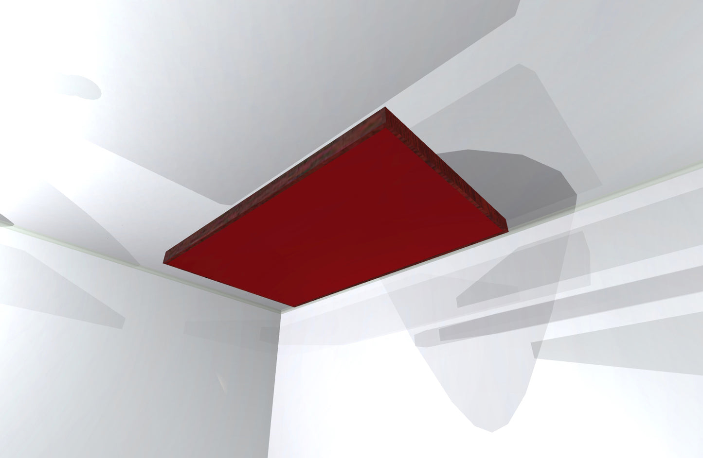 CEILING BAFFLE -  Wine & Red Mahogany