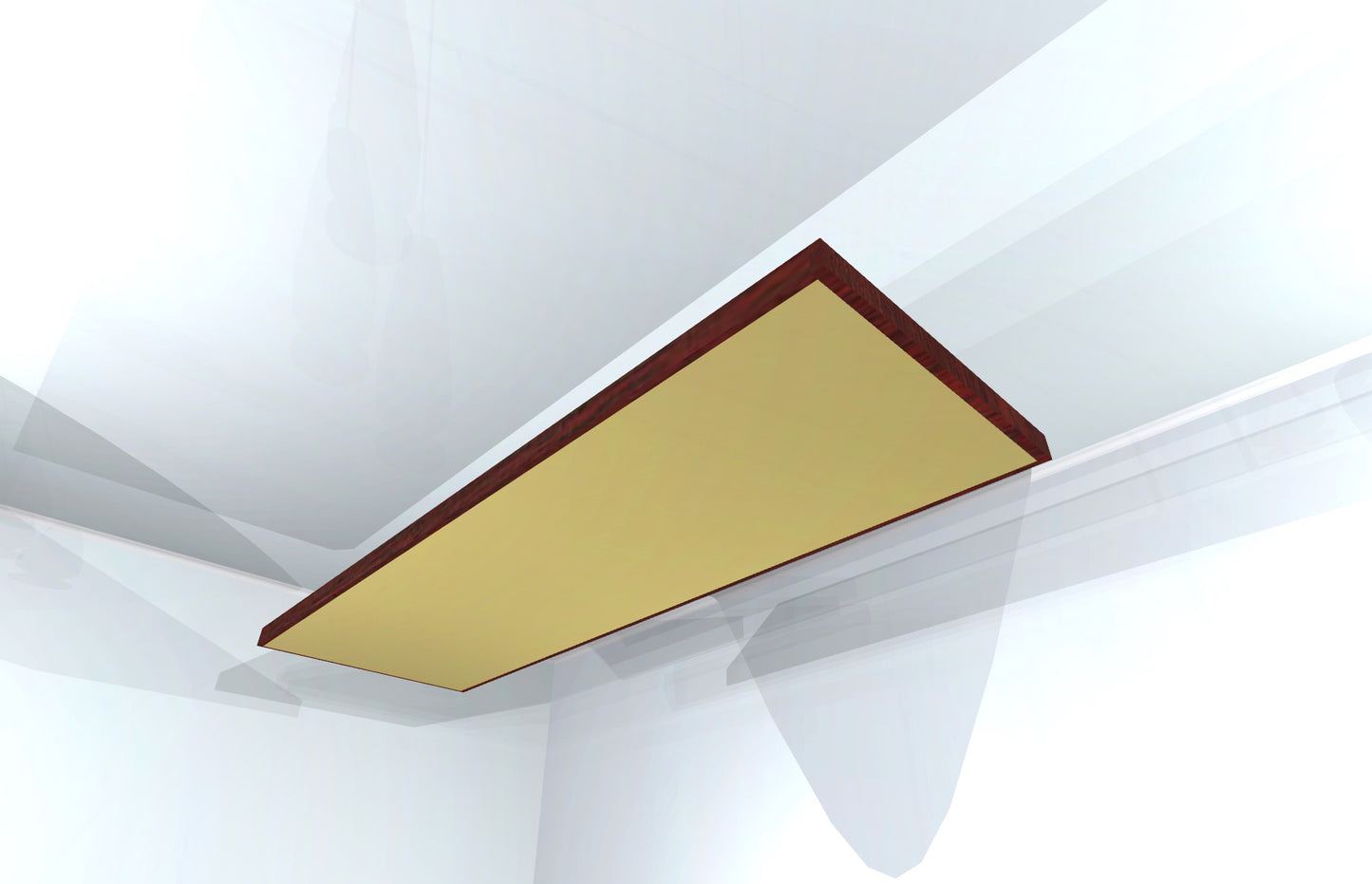 CEILING BAFFLE -  Khaki & Red Mahogany