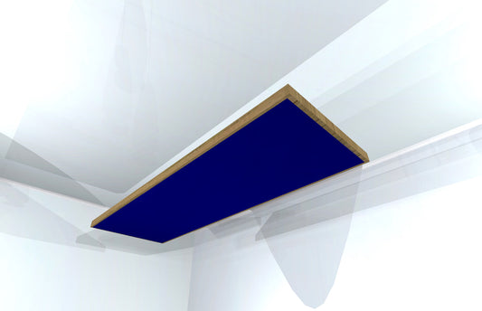 CEILING BAFFLE -  Navy Blue & Special Walnut