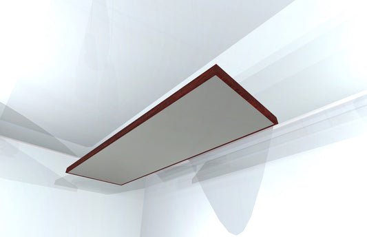 CEILING BAFFLE -  Steel Grey & Red Mahogany