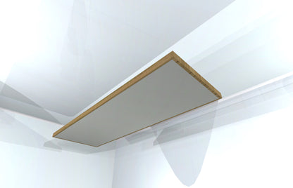 CEILING BAFFLE -  Steel Grey & Special Walnut