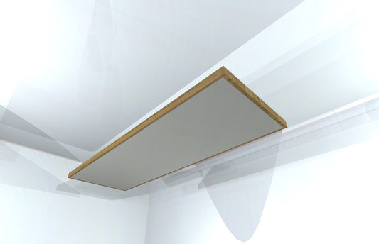 CEILING BAFFLE -  Steel Grey & Special Walnut