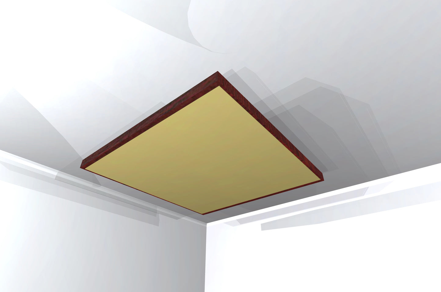 CEILING BAFFLE -  Khaki & Red Mahogany