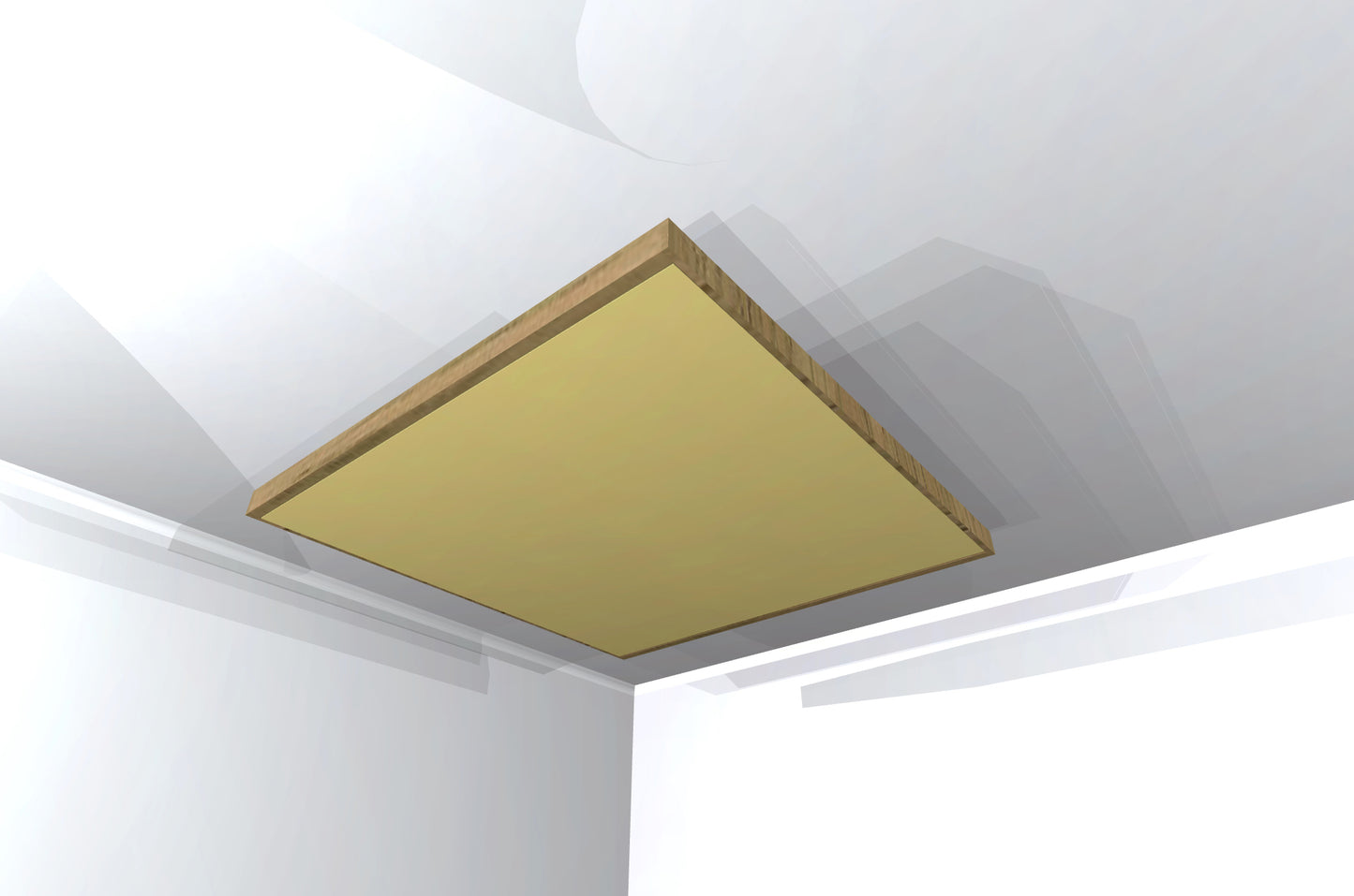 CEILING BAFFLE -  Khaki & Special Walnut