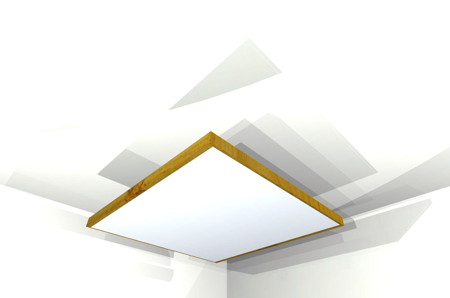 CEILING BAFFLE -  White & Golden Pecan