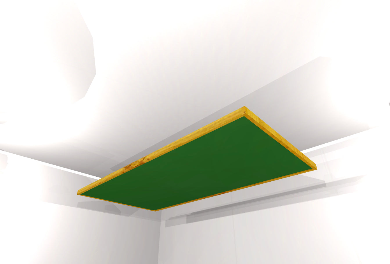 CEILING BAFFLE -  Hunter Green & Golden Pecan