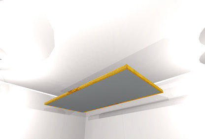 CEILING BAFFLE -  Steel Grey & Golden Pecan