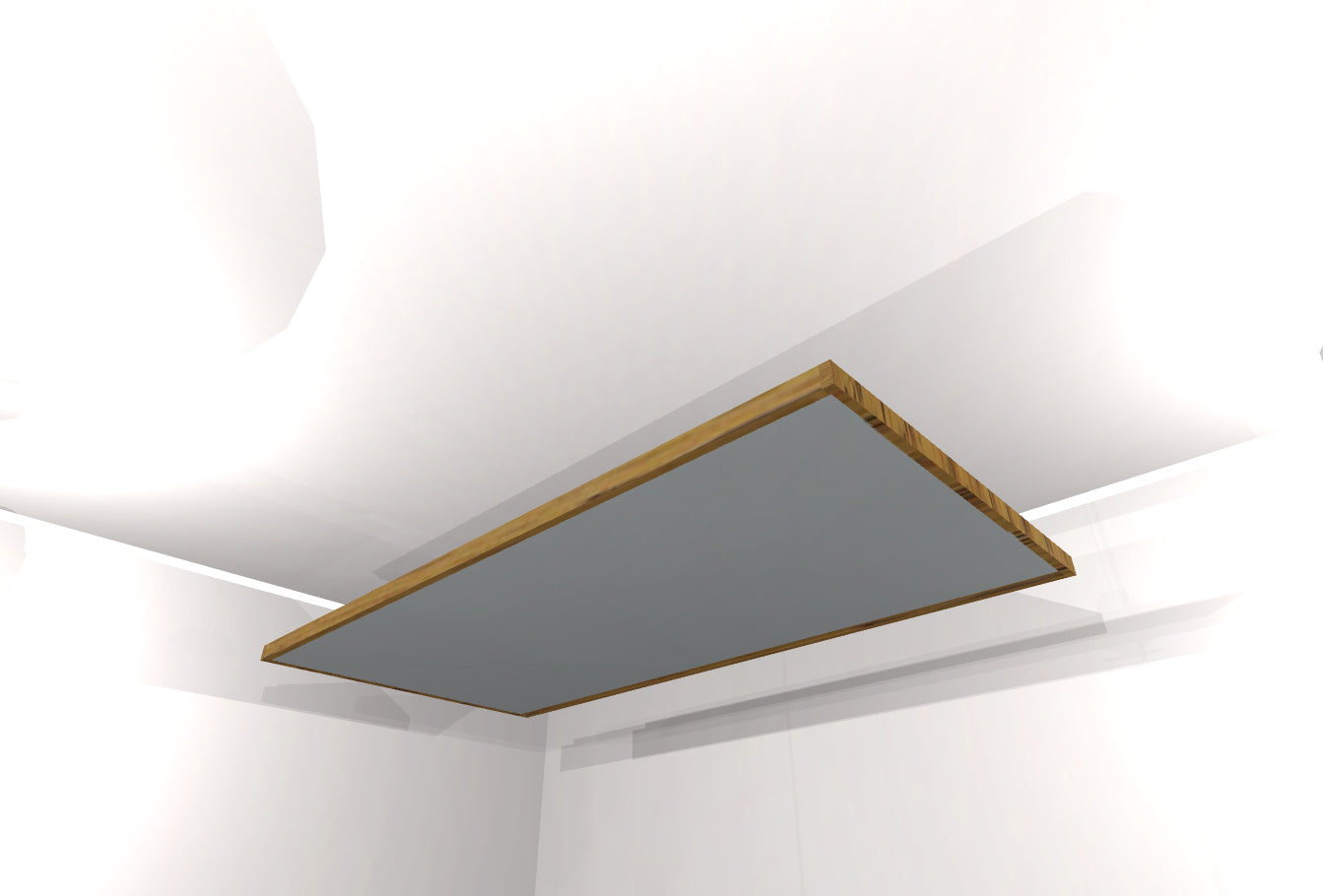 CEILING BAFFLE -  Steel Grey & Special Walnut