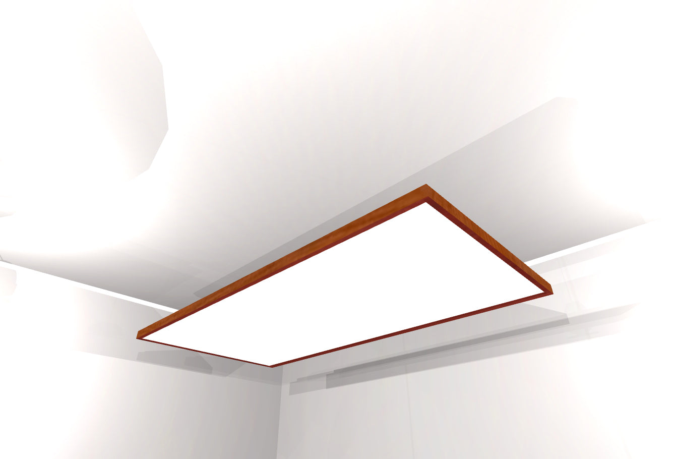 CEILING BAFFLE -  White & Gunstock
