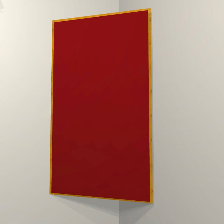 CORNER BASS TRAP - COOL RED & GOLDEN PECAN FRAMED