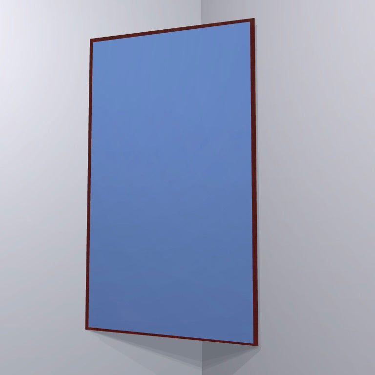 CORNER BASS TRAP - SKY BLUE & RED MAHOGANY FRAMED