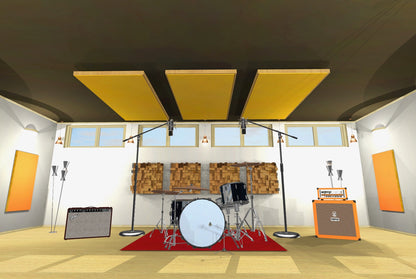 CEILING BAFFLE -  Gold & Golden Pecan