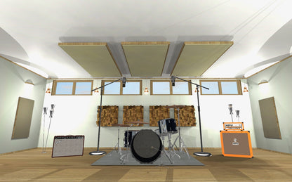 CEILING BAFFLE -  Khaki & Special Walnut