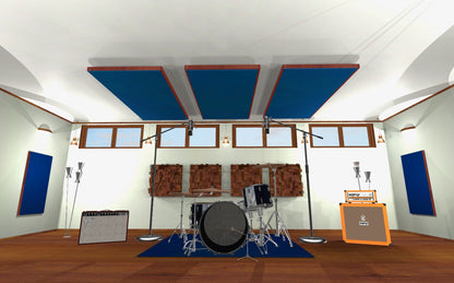 CEILING BAFFLE -  Navy Blue & Gunstock